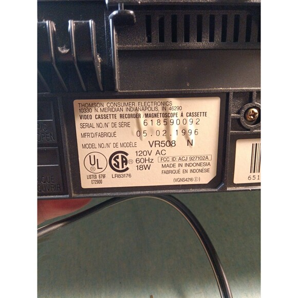 RCA VR508 VCR / VHS Player No Remote Tested Works Great - Picture 3 of 4
